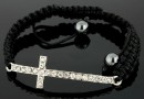 Bratara shamballa cu link cruce, 50x14mm - x1