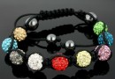 Bratara cu 9 margele shamballa multicolor- x1