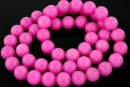 Jade, round, intense pink, 8mm
