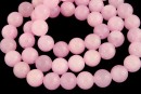 Jade, round, pink, 8mm