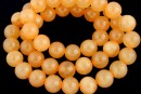 Jade, round, light orange, 8mm