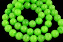 Jade, round, green neon, 8mm