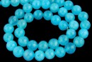 Jade, round, blue aqua, 8mm