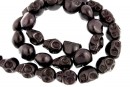 Black magnesite, skull, 13x12mm