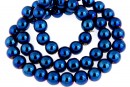 Cobalt blue hemalyke (hematit), round, 8mm