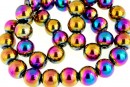 Multicolor hemalyke (hematit), round, 12mm