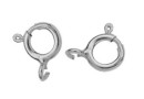 Round clasp, 925 silver, 5.2mm - x4