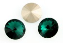 Swarovski, rivoli, emerald, 10mm - x2
