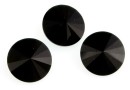 Swarovski, rivoli, jet, 10mm - x2