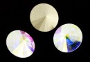 Swarovski, rivoli, aurore boreale, 12mm - x2