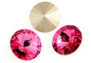 Swarovski, rivoli, rose, 12mm - x2