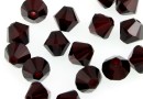 Swarovski, margele bicone, garnet, 6mm - x10