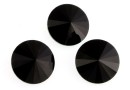 Swarovski, rivoli, jet, 6mm - x2