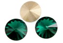 Swarovski, rivoli, emerald, 8mm - x2