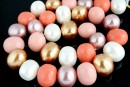 Perle tip Mallorca, drops, coral beauty mix, 16mm