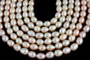 Perle de cultura - 6x5mm, mov - rose - piersica