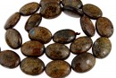 Bronzite, flat oval, 18x13mm