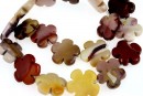 Margele Mookaite natural, floare, 20mm