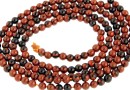 Margele obsidian mahogany, rotund, 4mm