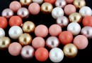 Perle tip Mallorca, rotund, multicolor, 16mm