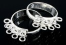 Ring base, 925 silver, 8 loops, adjustable, - x1