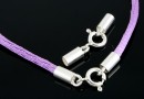 Clasp set for necklaces or bracelets, 925 silver, 3mm - x1 set