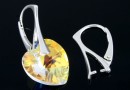 Earring findings with bail, 925 silver, 20mm - x1pair