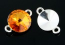Link, base, 925 silver, rivoli 10mm - x1