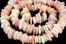 Margele opal roz natural, disc neregulat, 10-14mm