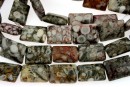 Fossil jasper, natural, flat rectangle, 16x12mm