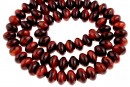Red tiger eye, disc rondelle, 8x5mm