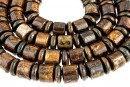 Margele bronzit, mix disc si tub , 12mm