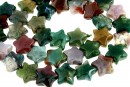 Margele agate indiene, stea, 12mm