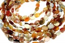 Margele brandy opal natural, oval plat, 8x6mm