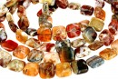 Margele brandy opal natural, patrat , 12x12mm