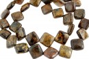 Margele bronzit natural, romb, 11.5mm