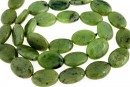 Nephrite jade, flat oval, 14x10mm
