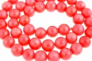 Margele coral, roz corai, rotund, 9mm