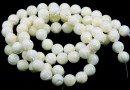 Margele sidef natural, alb-ivory, rotund, 6mm