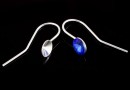 Earring findings, 925 silver, rivoli 6mm - x1pair