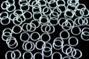 Jump rings, open, 925 silver, 4.5x0.7mm - x10