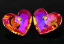 Swarovski, pandantiv inima Truly in Love, astral pink, 18mm - x1