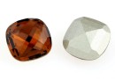 Swarovski, rivoli cabochon, smoked topaz, 12x12mm - x1