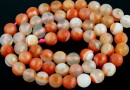 Brick lace agate, faceted round, 4mm