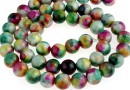 Multicolor jade, round, 8mm