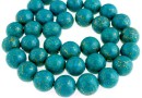Natural turquoise stone, blue sea, round, 12mm