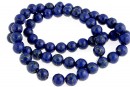 Natural turquoise stone, blue lapis, round, 7mm