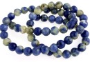 Blue spot sodalite, round, 6.5mm