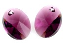 Swarovski, pandantiv oval, amethyst, 18mm - x1