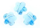 Swarovski, margele floare, aquamarine, 6mm - x4